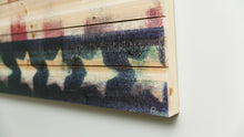 Load image into Gallery viewer, Bold Red Striped Flag Paint Print on Natural Pine Wood