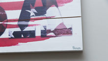 Load image into Gallery viewer, USA Painting Print on White Wood