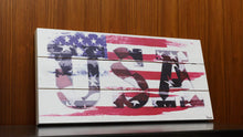 Load image into Gallery viewer, USA Painting Print on White Wood
