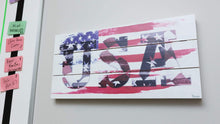Load image into Gallery viewer, USA Painting Print on White Wood
